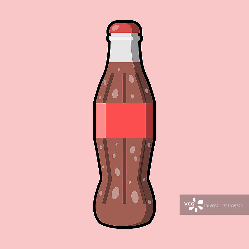 一瓶玻璃瓶装水和甜苏打水图片素材