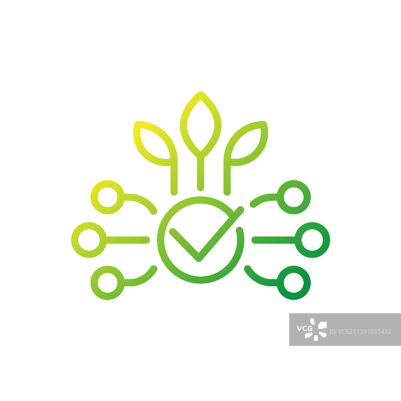 智慧农业线性设计图标图片素材