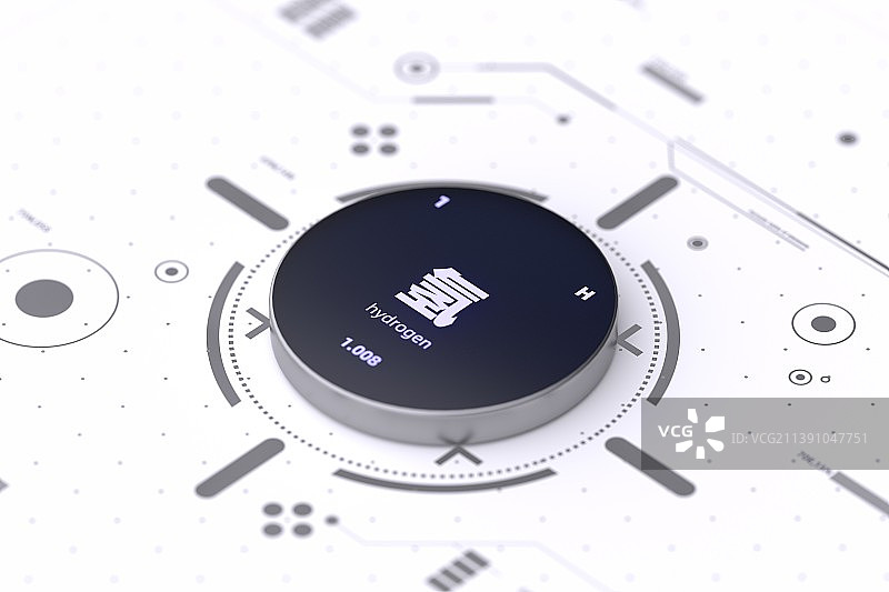 氢元素，3D渲染图片素材