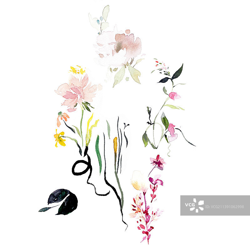 水彩花卉图片素材
