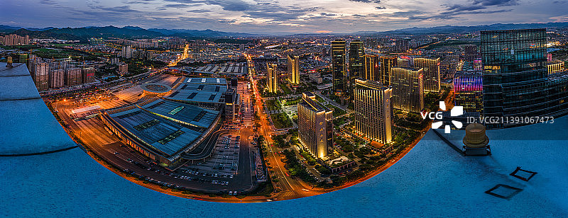永康市国际会展中心总部中心科技五金城夜景图片素材