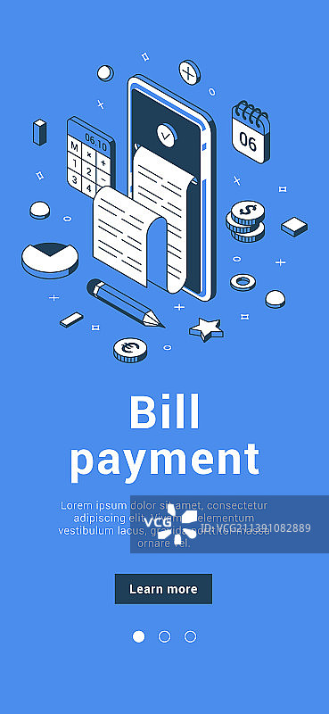 手机支付账单应用数字支票图片素材