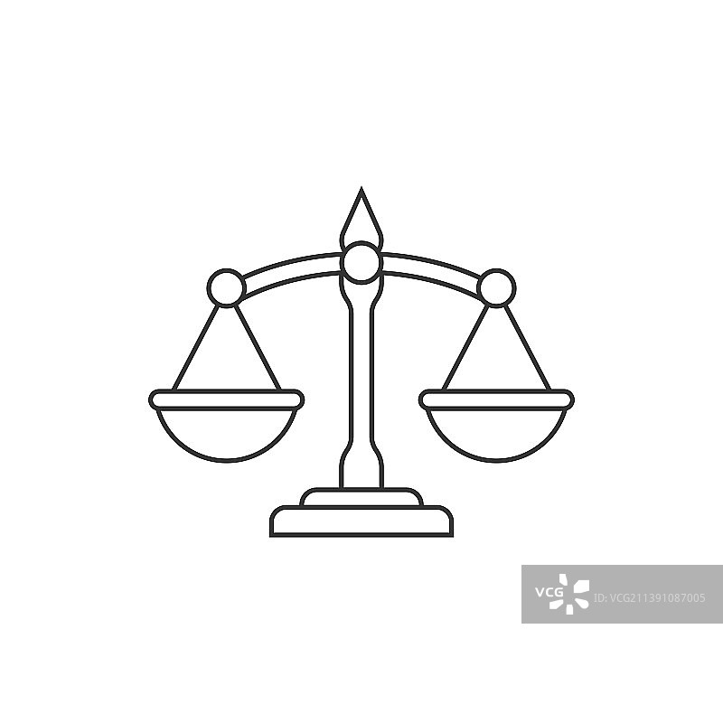 扁平风格天平图标图片素材