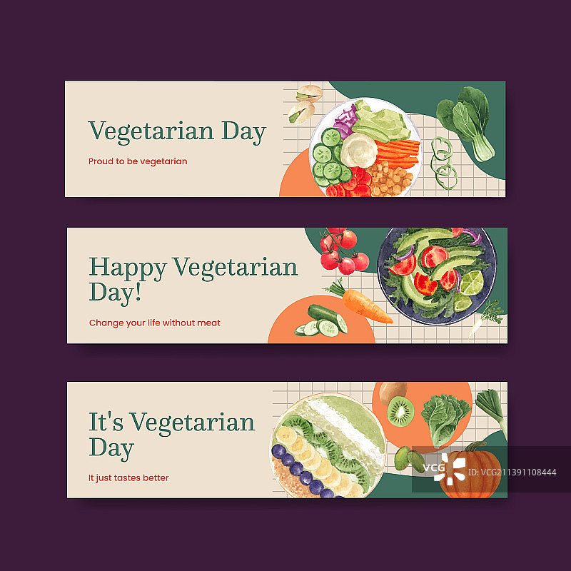 世界素食日banner模板图片素材