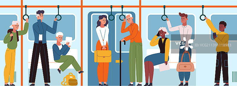 公共交通地铁地下乘客图片素材