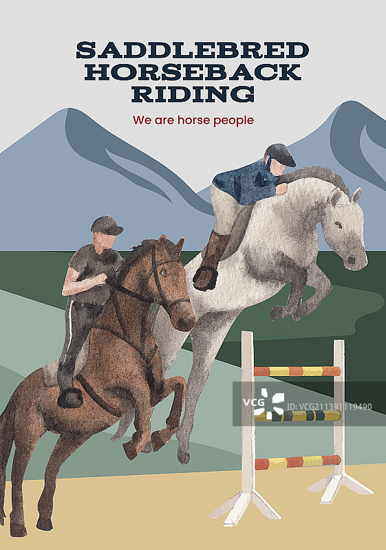 骑马海报模板图片素材