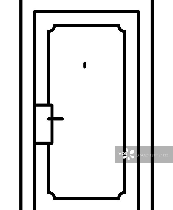 入口门线条图标图片素材
