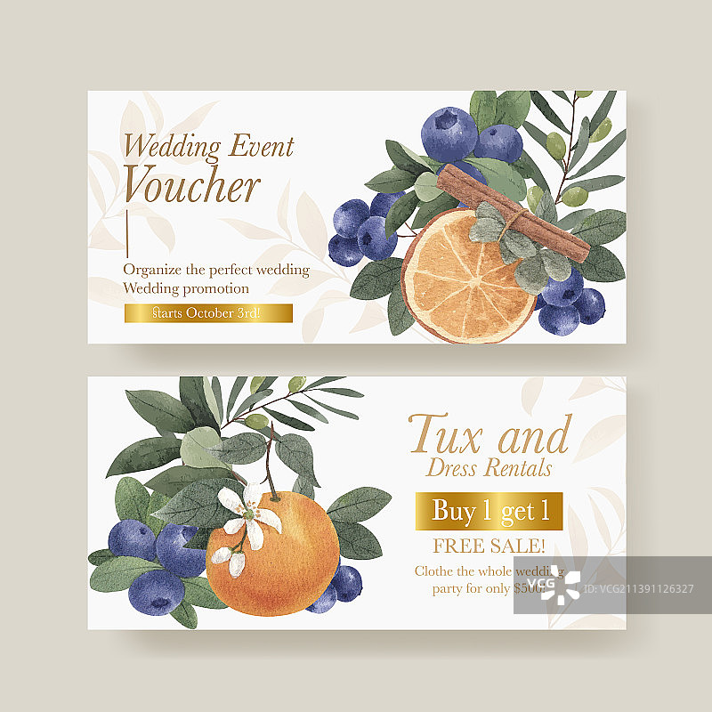 冬季花卉凭证模板图片素材