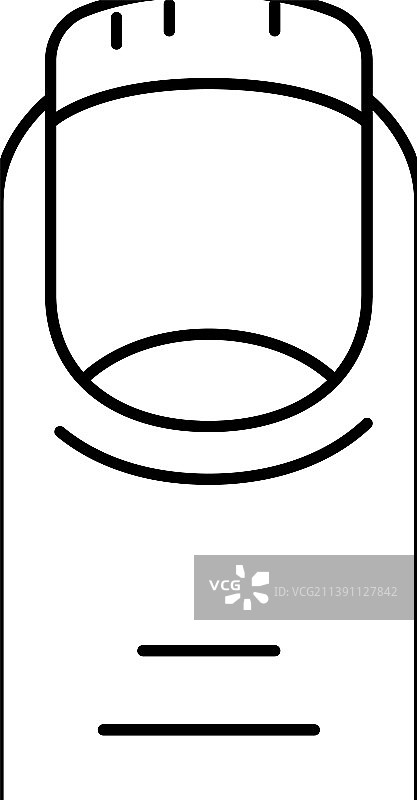 手指甲线条图标图片素材