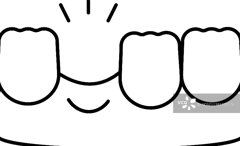 掉牙齿线性图标图片素材