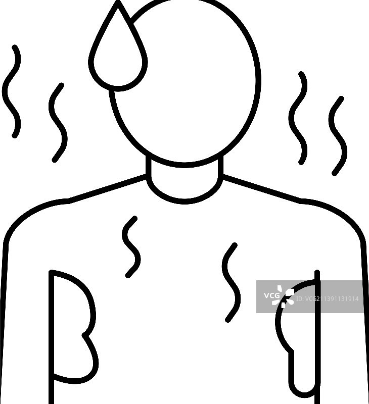人体排汗线条图标图片素材