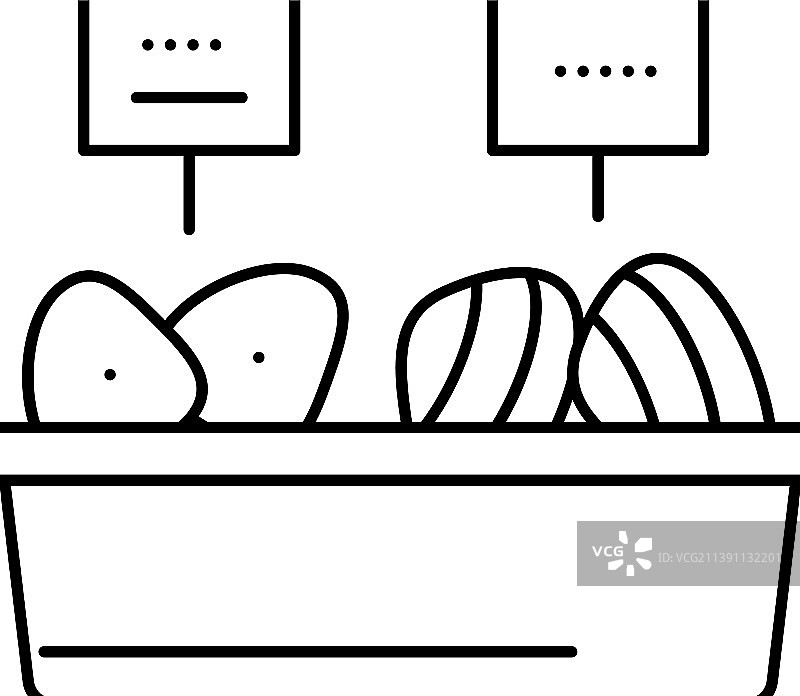 容器线图标中的金枪鱼肉图片素材