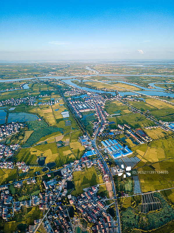 南昌县乡村航拍实景图片素材