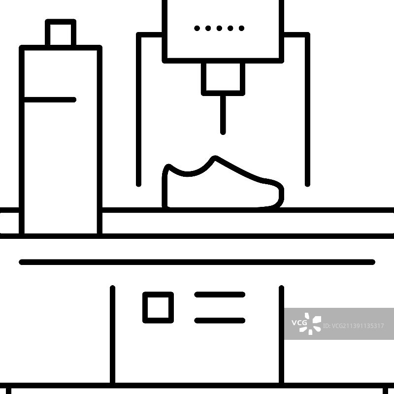 制鞋设备线性图标图片素材