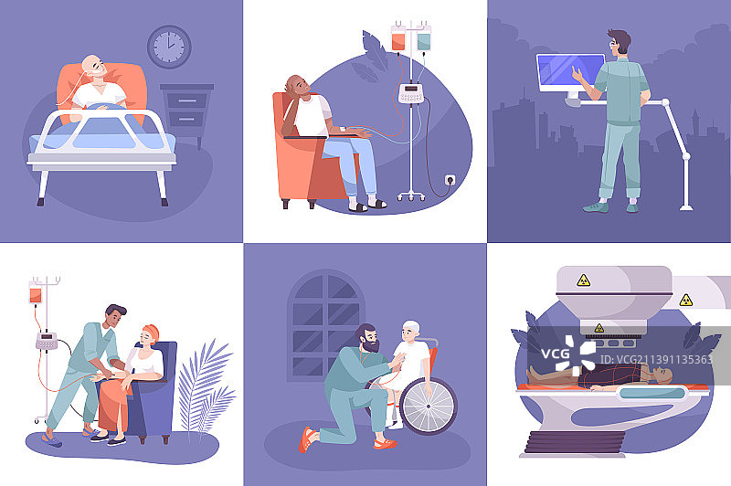 扁平风格肿瘤学概念图片素材