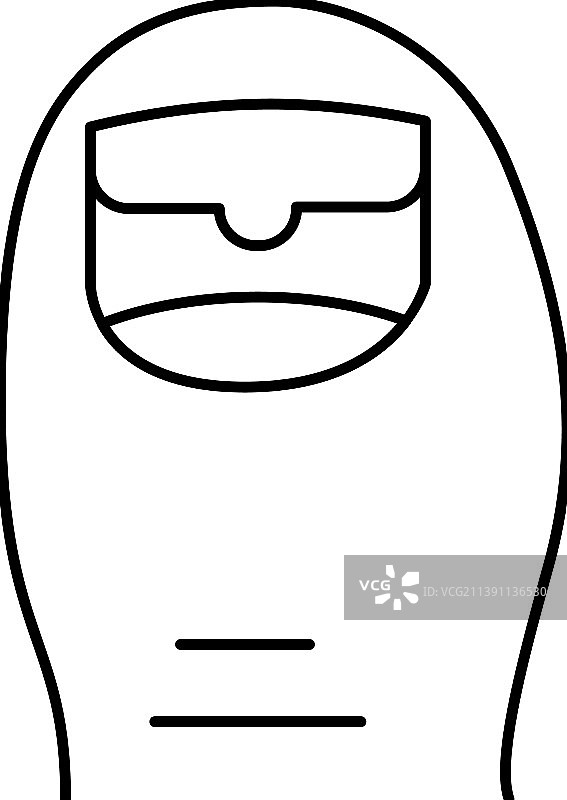 甲沟炎疾病线条图标图片素材