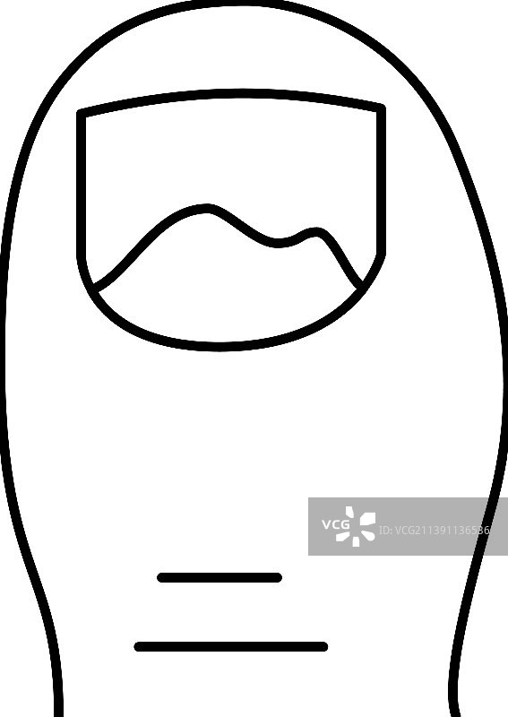 指甲黑点线条图标图片素材