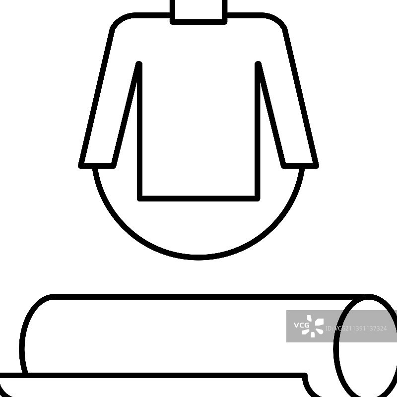 服装纺织面料线条图标图片素材