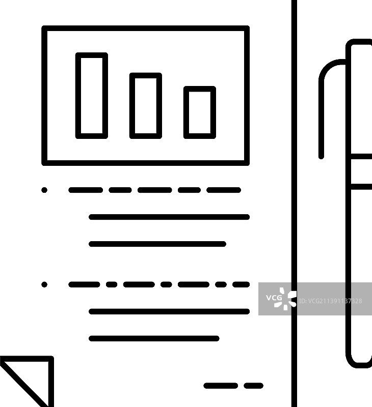 商业报告线性图标图片素材