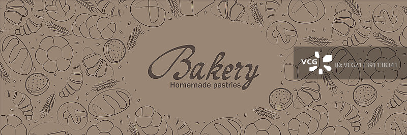 用于面包店的时尚横向背景图片素材