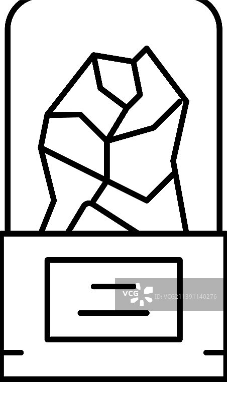 玻璃包装中的珠宝水晶线性图标图片素材