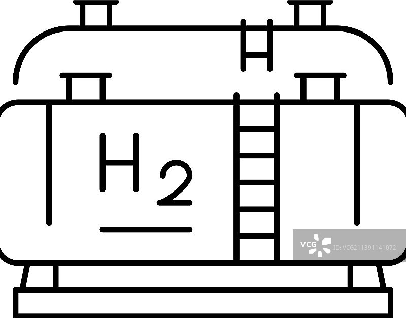 储氢罐线条图标图片素材