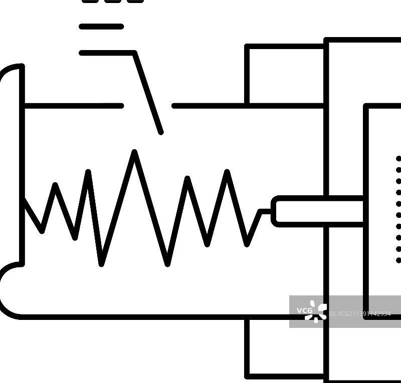 地震仪设备线性图标图片素材