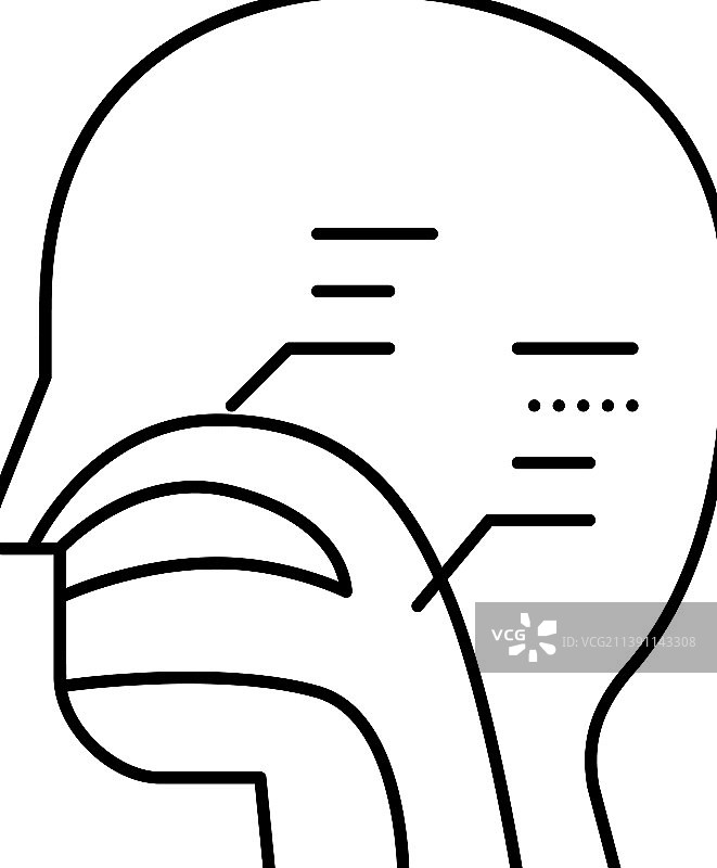 鼻腔线条图标图片素材
