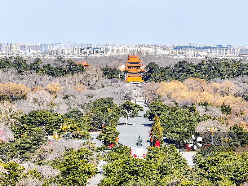 沈阳春季清福陵全景图图片素材