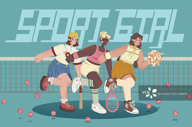 运动女孩图片素材