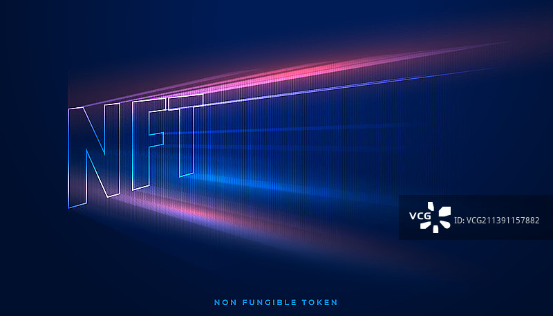 带有光线的NFT文字图片素材