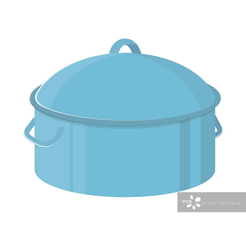 蓝色厨房锅具图标图片素材