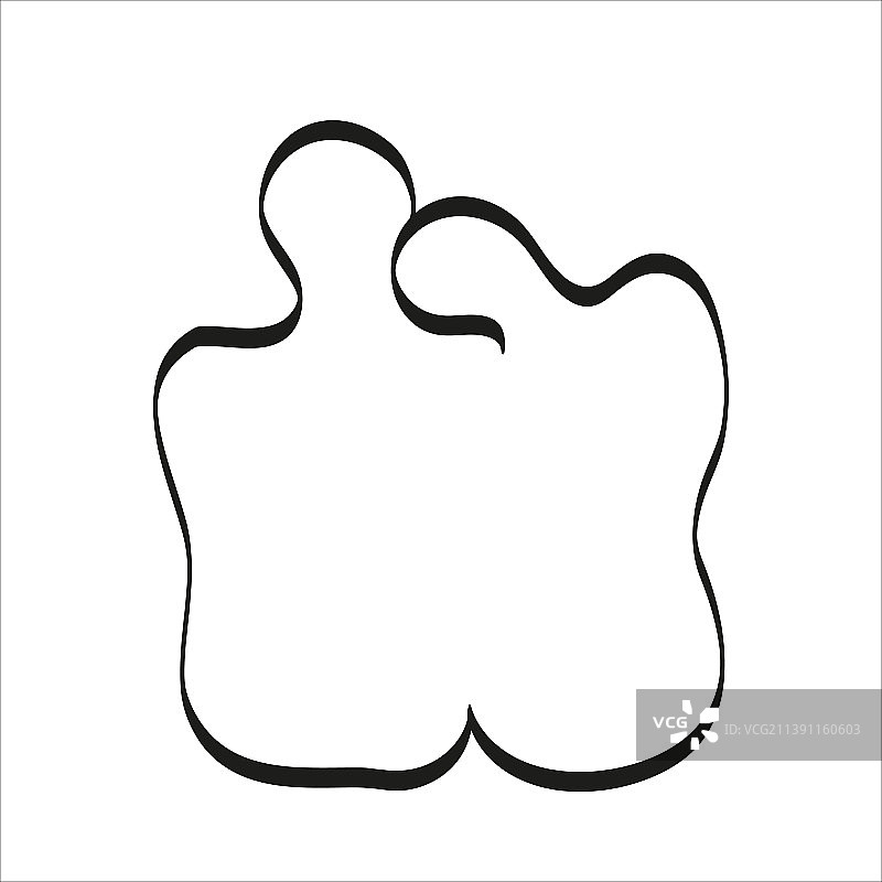 情侣剪影图片素材