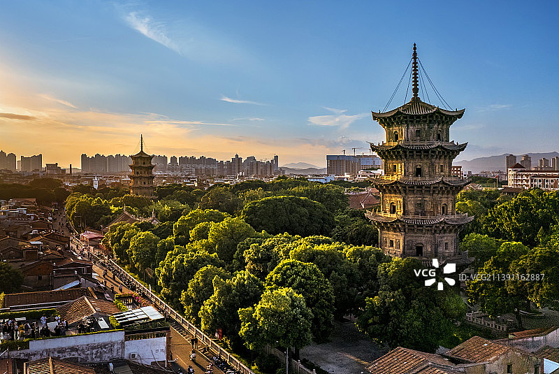 泉州开元寺东西塔图片素材
