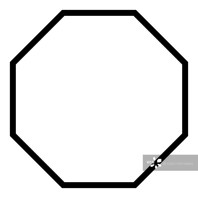白色背景上的多边形扁平图标图片素材