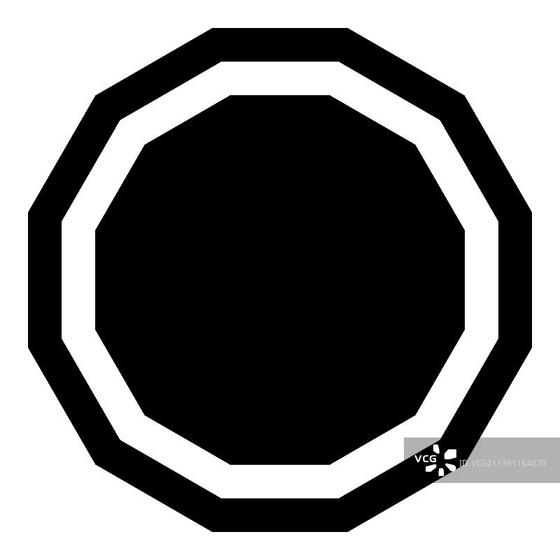 白色背景上的多边形扁平图标图片素材