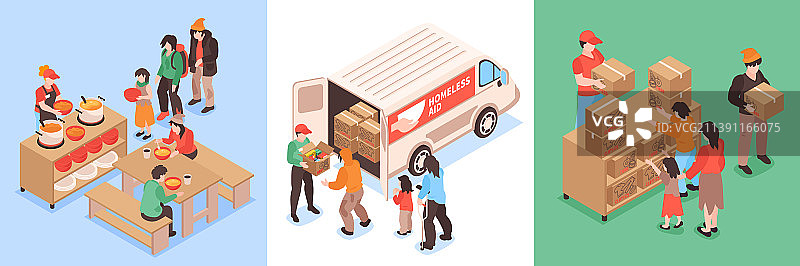 志愿者等距设计概念图片素材