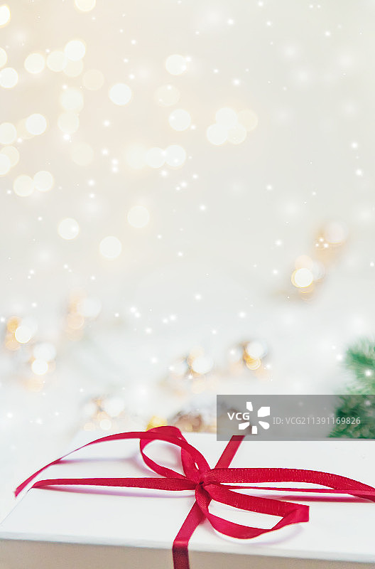 圣诞新年背景与精美装饰虚化图片素材