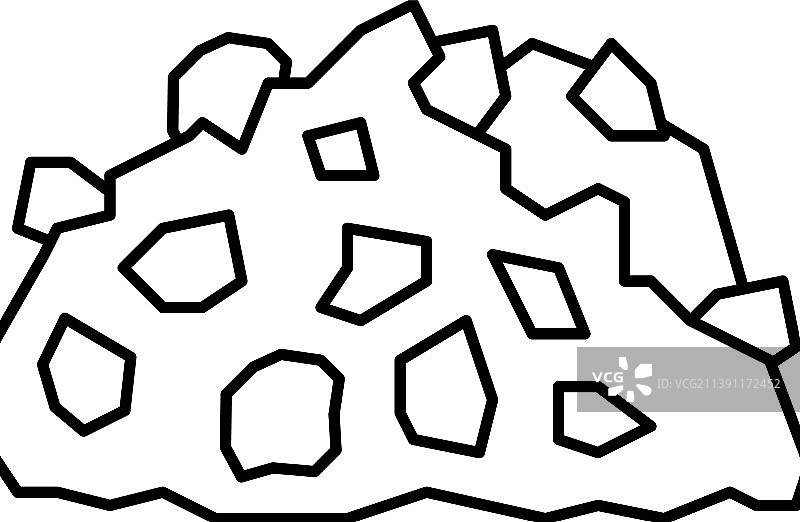 砂砾石线条图标图片素材