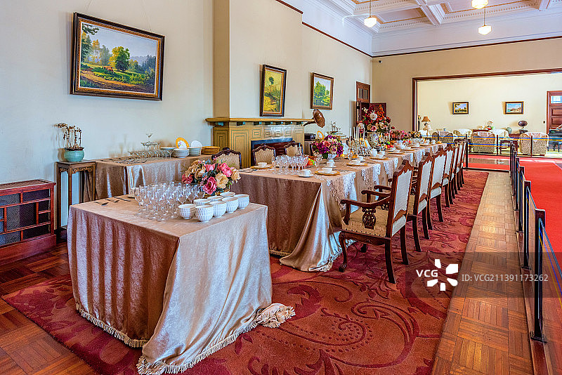 中国江苏南京钟山风景名胜区美龄宫内景图片素材