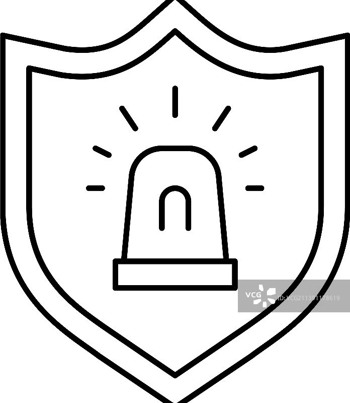 警察局标志线性图标图片素材