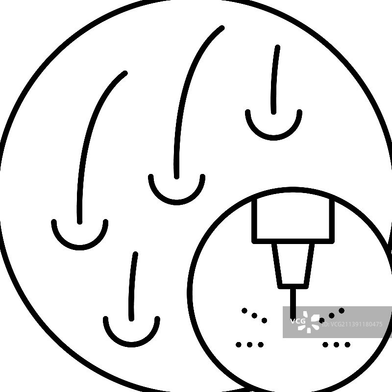 激光脱毛设备线性图标图片素材