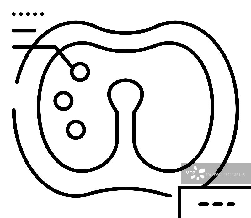 喉部X光线条图标图片素材
