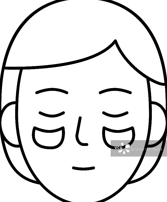 眼贴线条黑色图标图片素材