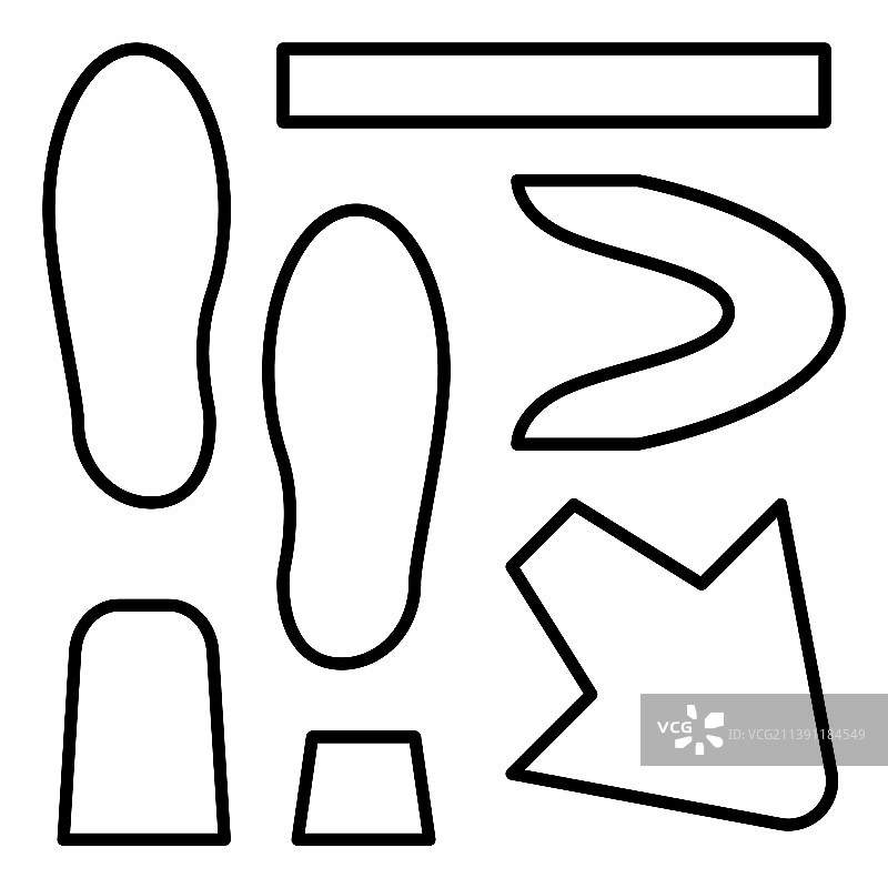 制鞋模型线条图标图片素材