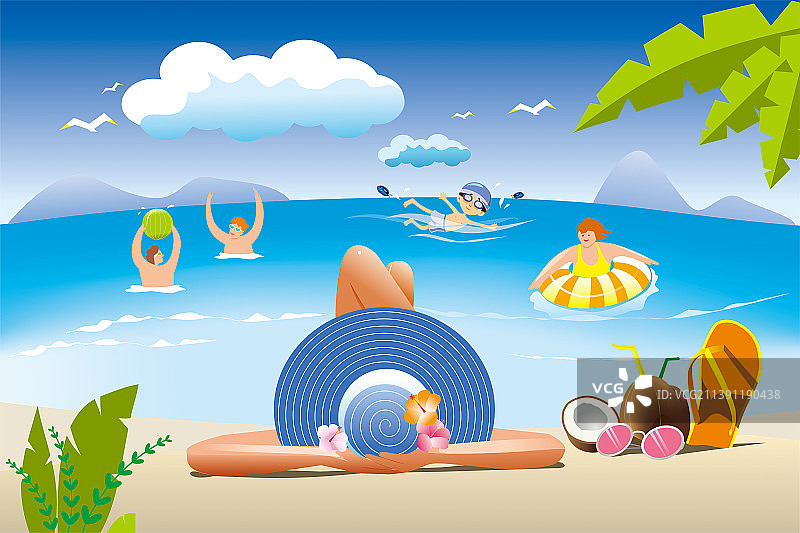 假日海滩图片素材