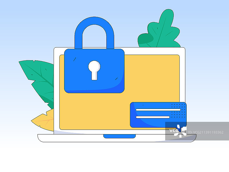 网络安全安全人物扁平矢量概念运营插画图片素材