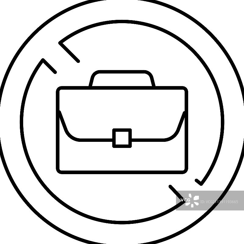 失业贫困问题线条图标图片素材