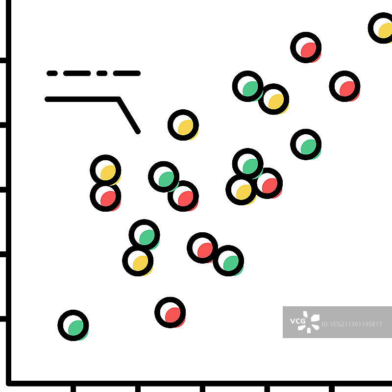 散点图彩色图标图片素材