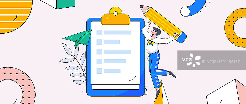 邀请好友进行问卷调查扁平矢量概念运营插画图片素材